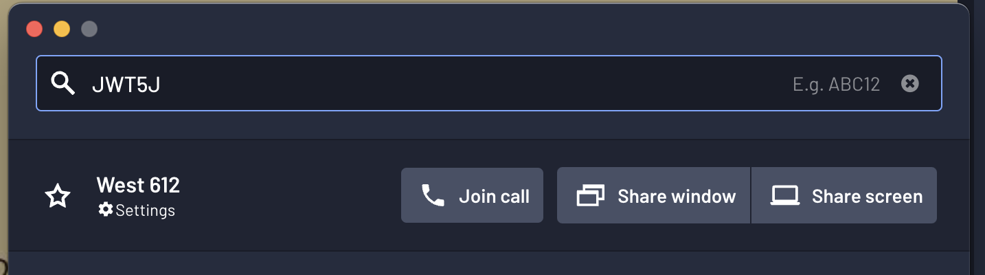 Join Call option in Airtame